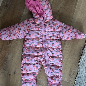 Floral Pink Kids One Piece Footie